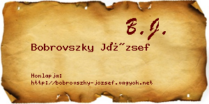 Bobrovszky József névjegykártya